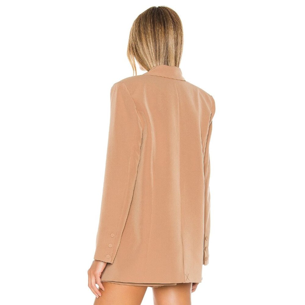 Camila Coelho Morena Blazer Jacket Nude Toffee Brown - Picture 4 of 5